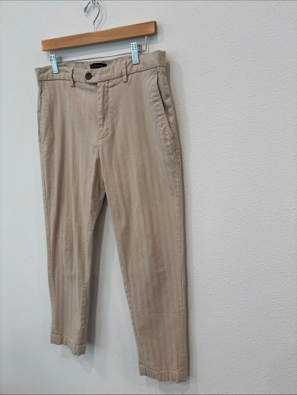Banana Republic Men's Cotton Blend Tan Chino Pants Size 32/30